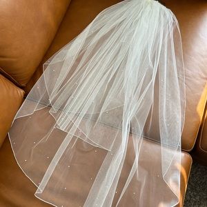 Two Tiered Rhinestone wedding veil